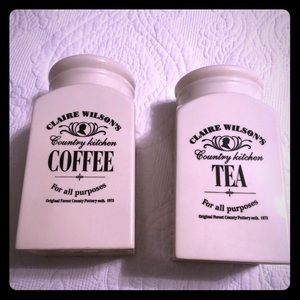Cream Coffee/Tea canisters